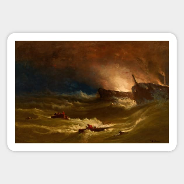 Tragedy at Sea by George Inness Sticker by Classic Art Stall